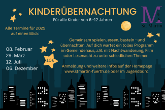 Flyer zur Kinderübernachtung