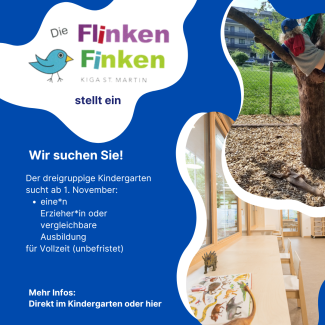 Stellenausschreibung Erzieher*in Die Flinken Finken